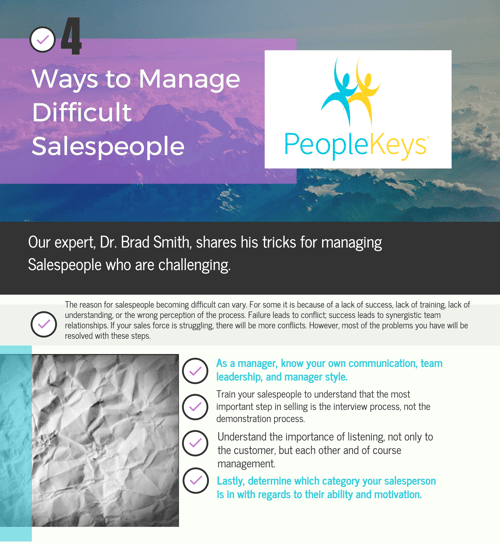 four ways to manage difficult sales people